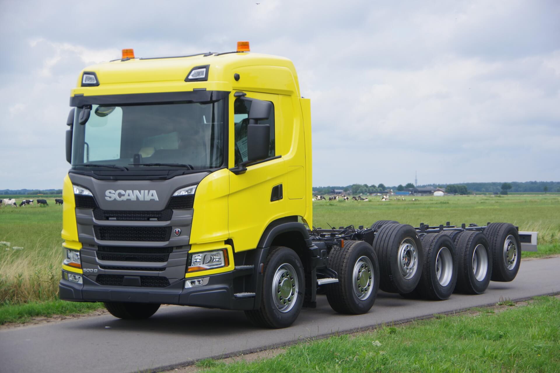 Ombouw Scania (lijn 6) 10×4*6 naar 12×4 “PENTA” met 9,0-tons gestuurde ...